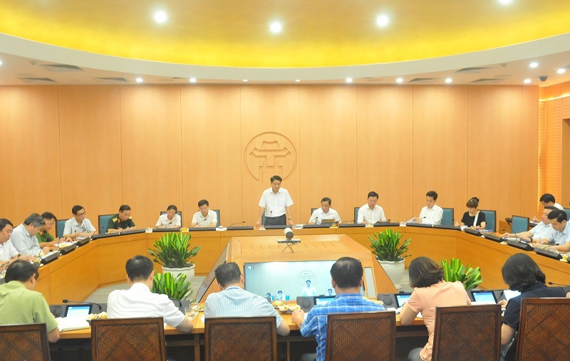 Quang cảnh buổi họp Ban chỉ đạo. (Ảnh: NGUYỄN HIỀN)