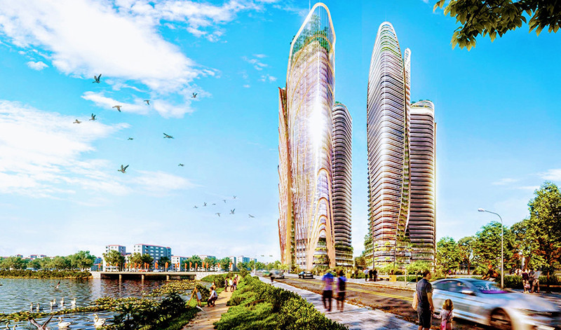 Phối cảnh dự án của Công ty Hirsch Bedner Associates PTE LTD - HBA (Singapore) với chủ đề “Nơi gặp gỡ của những dòng sông” được lựa chọn để thực hiện. Động thổ dự án tổ hợp Trung tâm thương mại hiện đại trị giá hơn 6 nghìn tỷ đồng tại chợ Sắt (Hải Phòng) -0