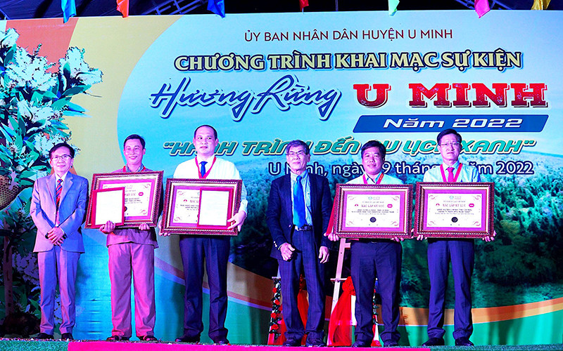 Đại diện VietKings trao chứng nhận kỷ lục “Nồi lẩu mắm U Minh lớn nhất Việt Nam” và “Tổ ong mật lớn nhất Việt Nam” vào tối 29/4. Hội thi chim hót ở miệt rừng U Minh Hạ -0
