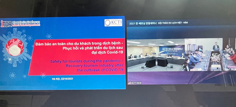 Hội thảo được tổ chức trực tuyến với sự tham giả của nhiều chuyên gia, nhà nghiên cứu, doanh nghiệp du lịch hai nước Việt Nam-Hàn Quốc. Phục hồi, phát triển du lịch trong và sau đại dịch -0