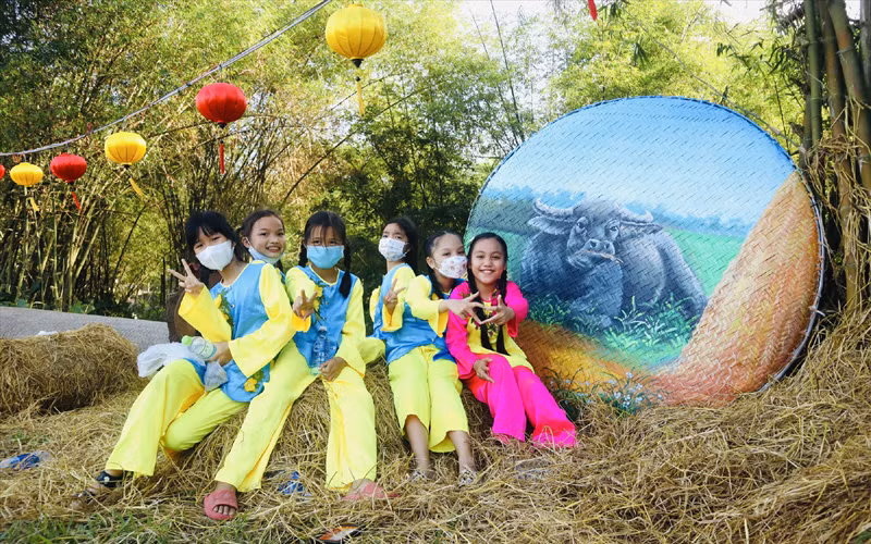 Một góc không gian xanh của Làng du lịch cộng đồng Cẩm Phú-Gò Nổi. (Ảnh: quangnamtourism)