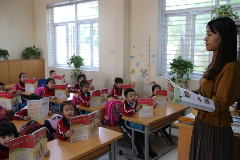 Giờ học của học sinh Trường tiểu học Hoàng Liệt, quận Hoàng Mai. Ảnh: Duy Linh 10 sự kiện tiêu biểu của Thủ đô Hà Nội năm 2020 -0