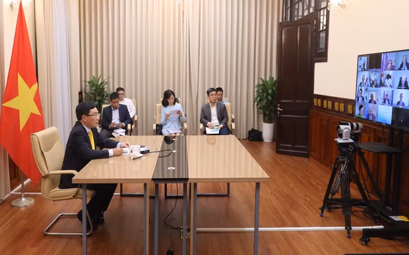 Phó Thủ tướng, Bộ trưởng Ngoại giao Phạm Bình Minh tham dự Phiên họp trực tuyến cấp cao của HĐBA LHQ -0