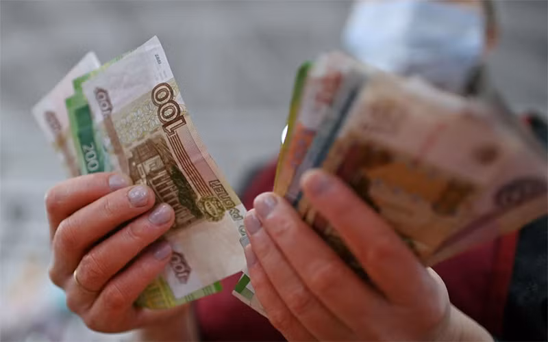 Đồng ruble của Nga. (Ảnh: Reuters)