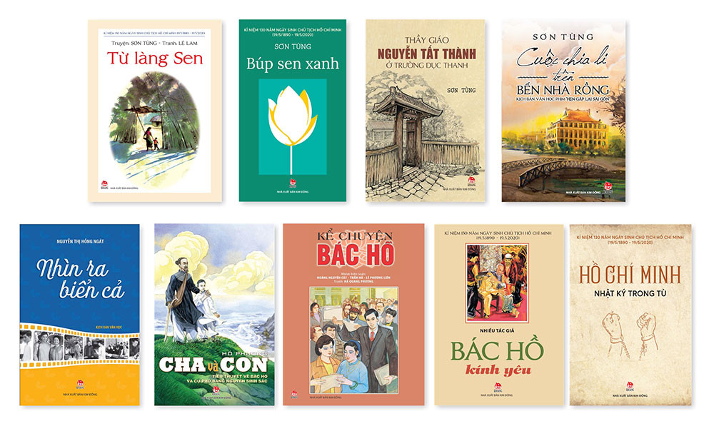 Các tựa sách về Chủ tịch Hồ Chí Minh của NXB Kim Đồng.