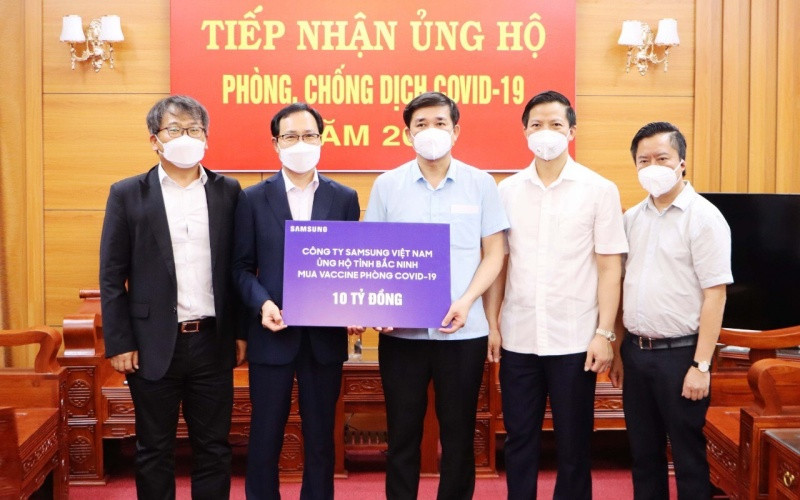 Công ty Samsung Việt Nam hỗ trợ Bắc Ninh 10 tỷ đồng mua vaccine ngừa Covid-19. Hưởng ứng chung tay hỗ trợ ủng hộ Quỹ vaccine ngừa Covid-19 -0