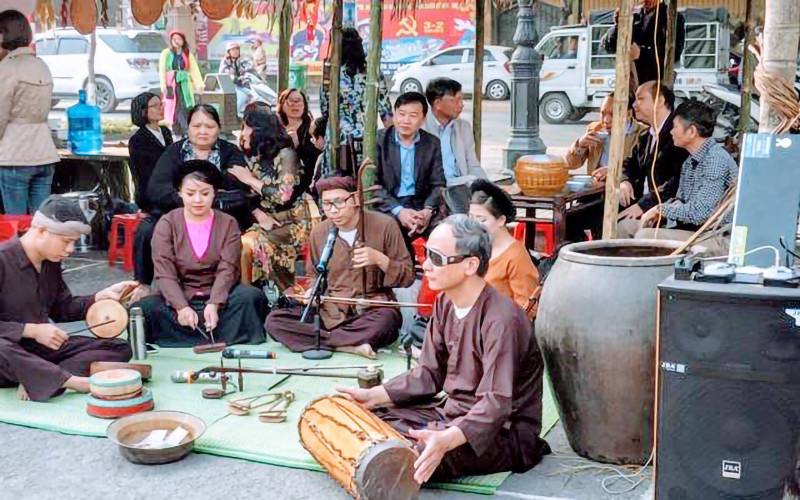 Một tiết mục biểu diễn của Câu lạc bộ Xẩm Hải Phòng. (Ảnh minh họa: Cổng tin tức thành phố Hải Phòng)