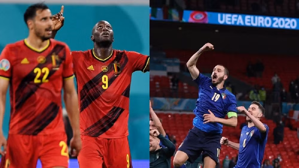 Đại chiến Bỉ - Italia là trận cầu rất được chờ đợi ở tứ kết Euro 2020. (Ảnh Reuters)