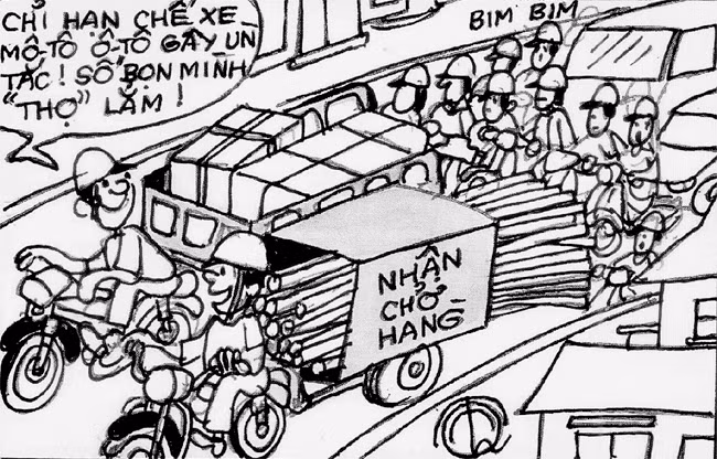 Ngăn chặn xe tự chế, chở hàng cồng kềnh