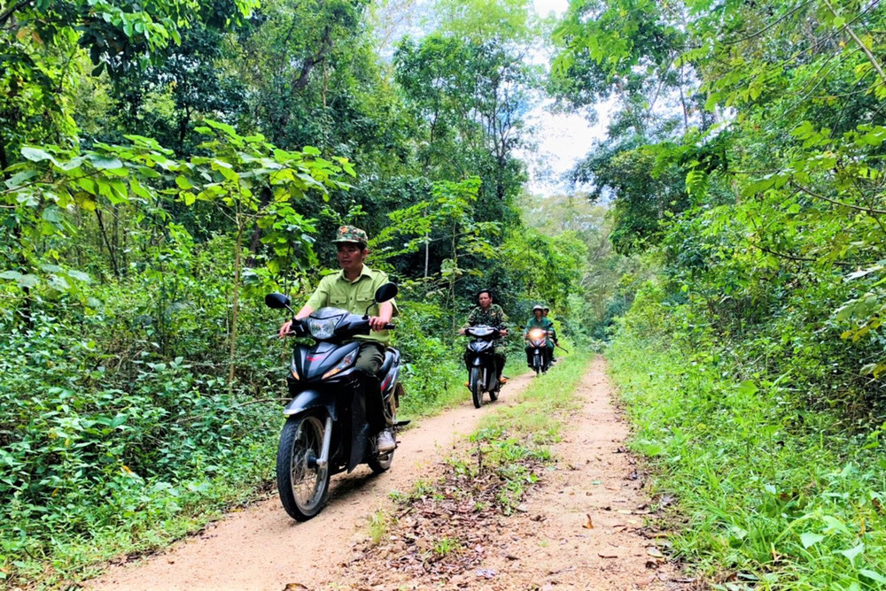 Do địa hình phức tạp nên trong Khu Bảo tồn thiên nhiên Ea Sô chỉ có một số khu vực là tuần tra được bằng xe gắn máy… Nỗ lực giữ “lá phổi” xanh cho Tây Nguyên -0