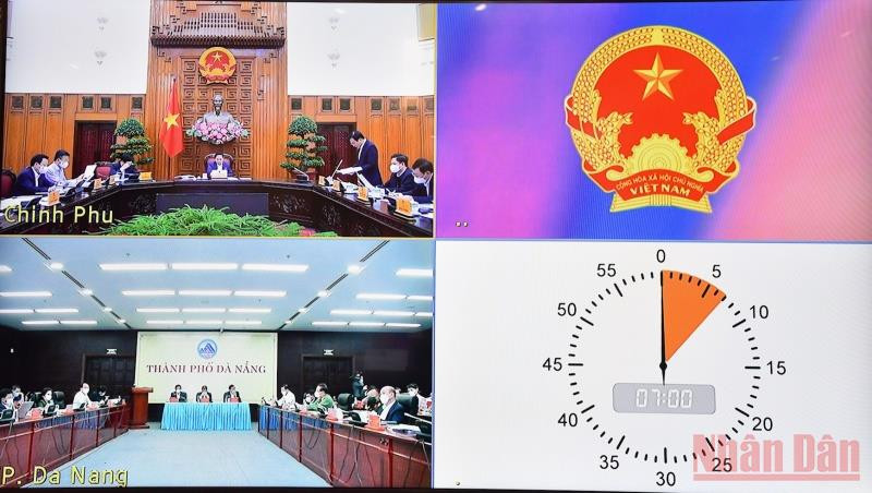 Thủ tướng Phạm Minh Chính chủ trì buổi làm việc trực tuyến giữa Thường trực Chính phủ với lãnh đạo chủ chốt TP Đà Nẵng. DSC_6529-1638366802410.jpg