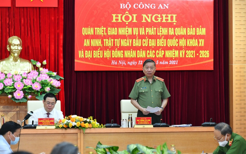 Đại tướng Tô Lâm, Bộ trưởng Công an phát biểu tại hội nghị. 3_1347-1620802150848.jpg
