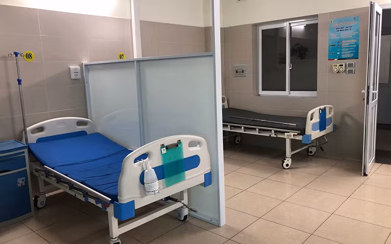 Khu điều trị Bệnh nhân Covid-19 tại Bệnh viện Thanh Nhàn.