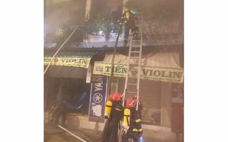 Hiện trường vụ cháy.