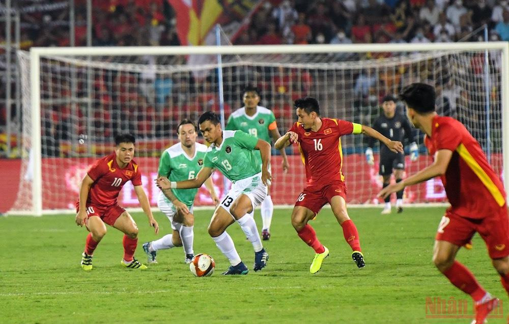 (Ảnh: THÀNH ĐẠT) (Hiệp 1) U23 Việt Nam 0-0 U23 Indonesia: Áp lực từ những phút đầu -0