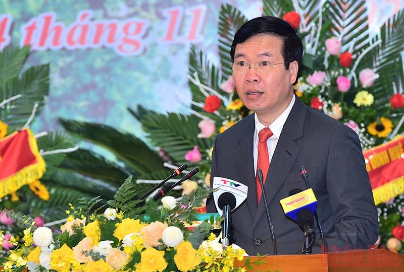 Đồng chí Võ Văn Thưởng phát biểu tại Lễ kỷ niệm. Kỷ niệm trọng thể 190 năm ngày thành lập tỉnh Tuyên Quang -0