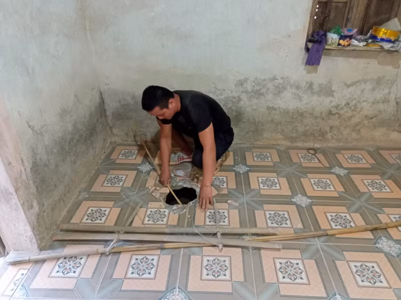 Nghệ An: Tiếp tục xuất hiện hố sụt lún 