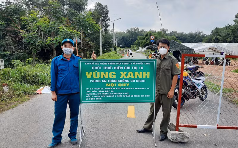 Chốt bảo vệ vùng xanh trên địa bàn xã Phước Sang, huyện Phú Giáo, tỉnh Bình Dương.