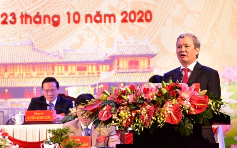 Đồng chí Bí thư Tỉnh ủy Lê Trường Lưu phát biểu khai mạc Đại hội. A2_1-1603352495162.jpg