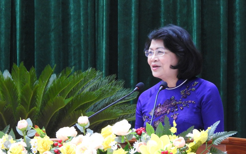 Phó Chủ tịch nước Đặng Thị Ngọc Thịnh phát biểu tại Đại hội.