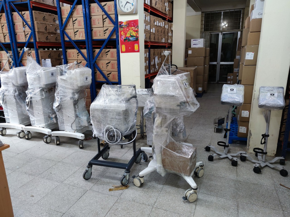 Các trang thiết bị được đóng gói cẩn thận vận chuyển vào Đồng Nai. GS, TS Nguyễn Viết Nhung: Mục tiêu giảm thấp nhất tỷ lệ tử vong tại Đồng Nai -0