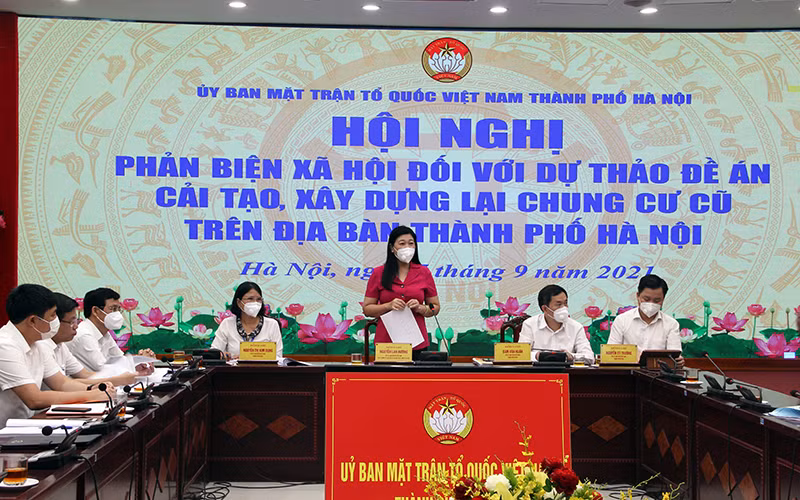Ủy ban MTTQ thành phố Hà Nội tổ chức hội nghị phản biện xã hội.