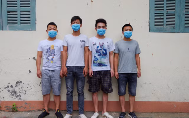 Các đối tượng người Trung Quốc nhập cảnh trái phép vào Việt Nam bị bắt giữ.