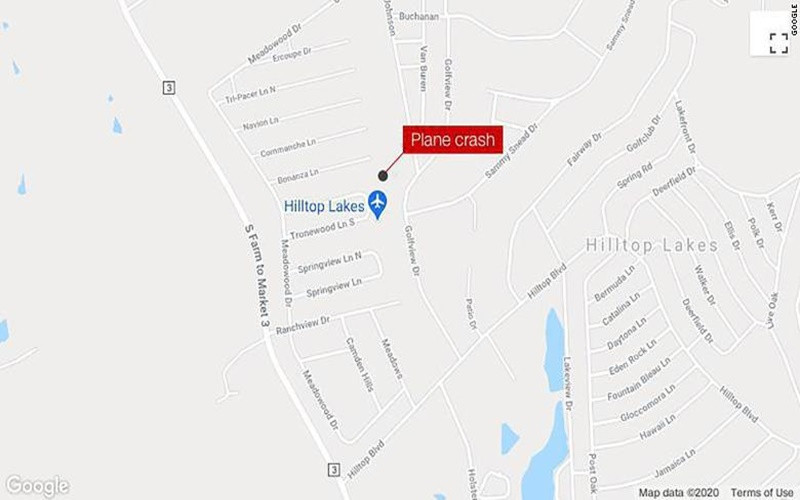Khu vực hiện trường vụ tai nạn máy bay. (Nguồn: CNN)