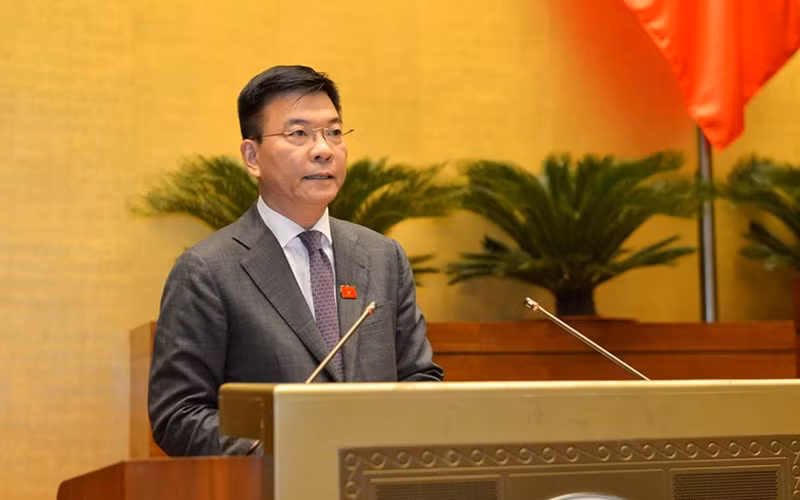 Bộ trưởng Tư pháp Lê Thành Long. (Ảnh: VPQH)