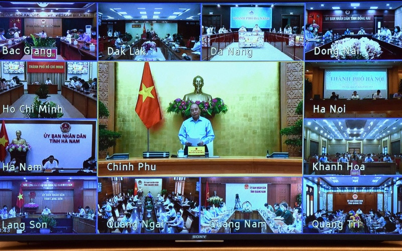 Thường trực Chính phủ dưới sự chủ trì của Thủ tướng Nguyễn Xuân Phúc họp trực tuyến với các bộ, ngành, cơ quan T.Ư; các địa phương có ca nhiễm về công tác phòng, chống dịch (PCD) Covid-19. DSC_2613-1596768473343.jpg