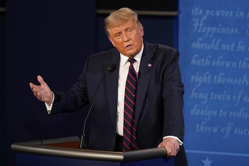 Ông Trump đáp trả đối thủ Biden. (Ảnh: AP) Mỹ -0