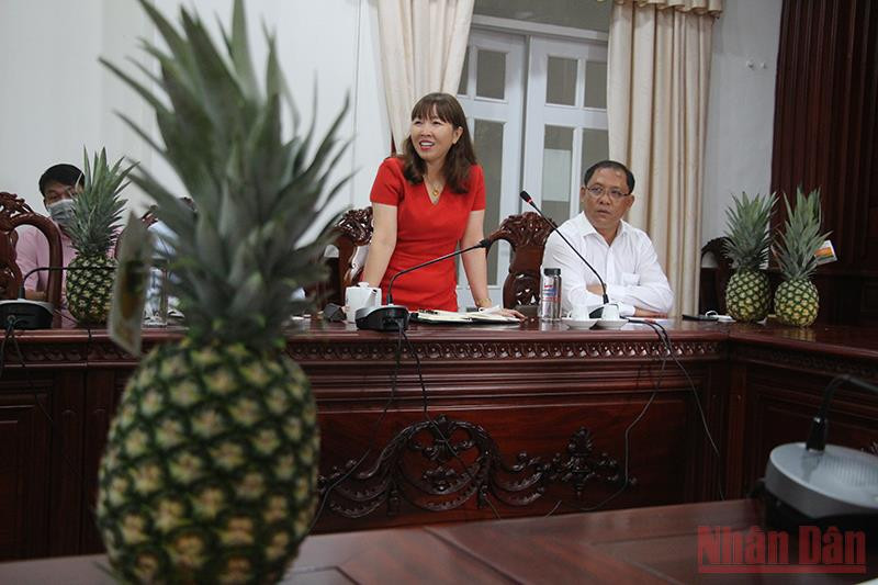 Lãnh đạo Công ty Westfood muốn mở rộng vùng nguyên liệu dứa MD2 trên đất Hậu Giang. Triển vọng mô hình liên kết sản xuất và tiêu thụ khóm MD2 -0