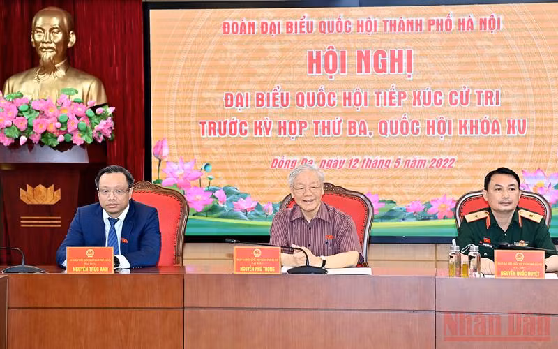 Tổng Bí thư Nguyễn Phú Trọng tiếp xúc cử tri Hà Nội -0