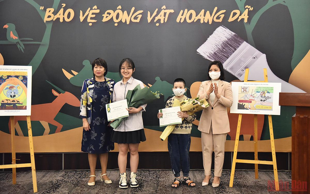 Lễ trao giải cuộc thi “Bảo vệ động vật hoang dã”. (Ảnh: Minh Duy)