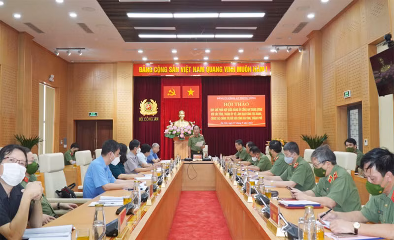 Toàn cảnh hội thảo. (Ảnh: Cổng thông tin điện tử Bộ Công an)