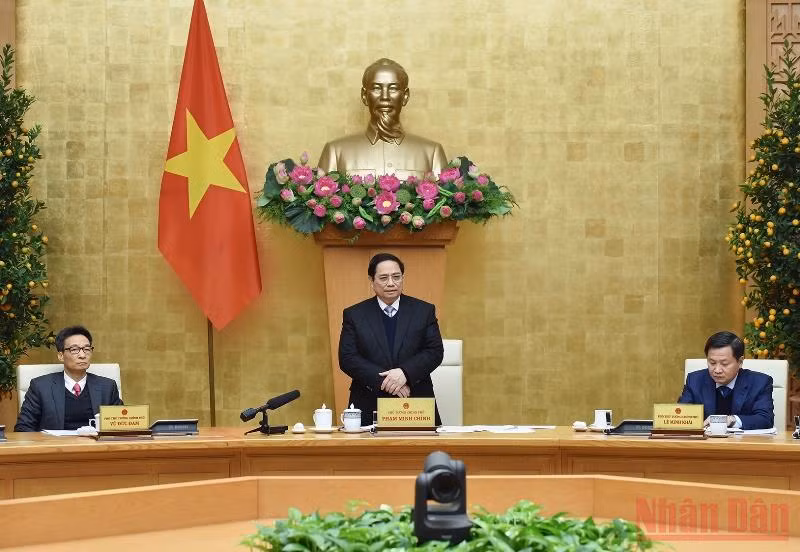 Thủ tướng Phạm Minh Chính chủ trì cuộc họp Thường trực Chính phủ, ngày 3/2.