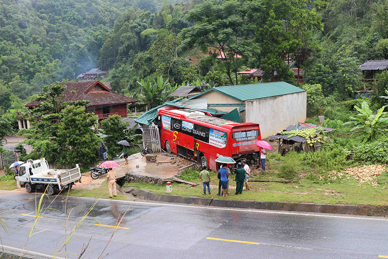 Hiện trường vụ tai nạn.