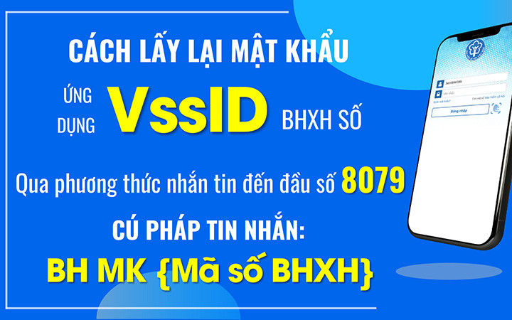 Cấp lại mật khẩu đăng nhập VssID qua đầu số 8079
