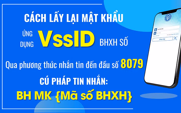 Cấp lại mật khẩu đăng nhập VssID qua đầu số 8079