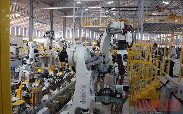 Nhà máy sản xuất và lắp ráp ô-tô của Công ty cổ phần Tập đoàn Trường Hải, tại Quảng Nam.