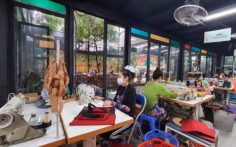 Một góc xưởng may Kym Việt.