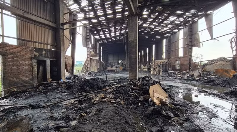 Hiện trường vụ cháy.