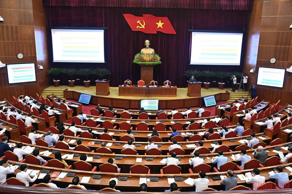 Quang cảnh Hội nghị. Hình ảnh Hội nghị quán triệt và triển khai thực hiện Nghị quyết của Bộ Chính trị -0