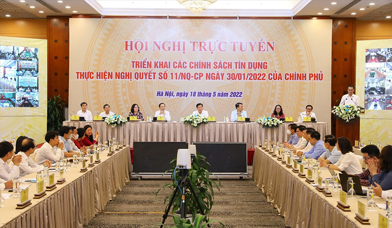 Đồng chí Lê Minh Khái dự và phát biểu tại Hội nghị trực tuyến triển khai các chính sách tín dụng thực hiện Nghị quyết số 11/NQ-CP ngày 30/01/2022 của Chính phủ Hoạt động của lãnh đạo Đảng, Nhà nước -0