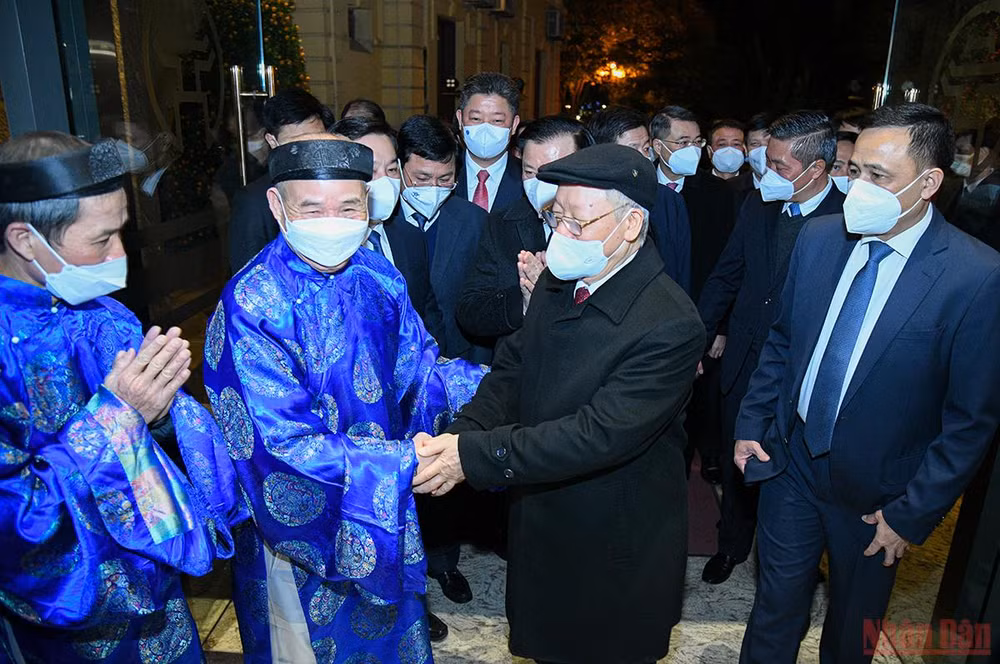 Tổng Bí thư Nguyễn Phú Trọng thăm, chúc Tết Đảng bộ, Chính quyền và nhân dân Thủ đô -0