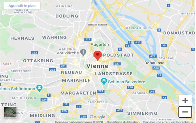 Sơ đồ vị trí xảy ra các vụ xả súng ở Vienne. Tiến công khủng bố ở Áo, hai người chết và 15 người bị thương -0