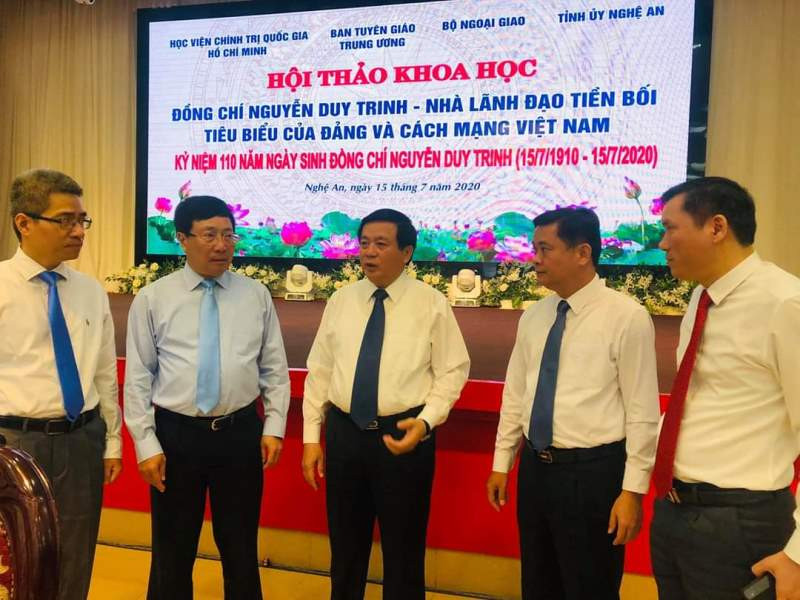 Bên lề hội thảo. Đồng chí Nguyễn Duy Trinh - Nhà lãnh đạo tiền bối tiêu biểu của Đảng và cách mạng Việt Nam -0