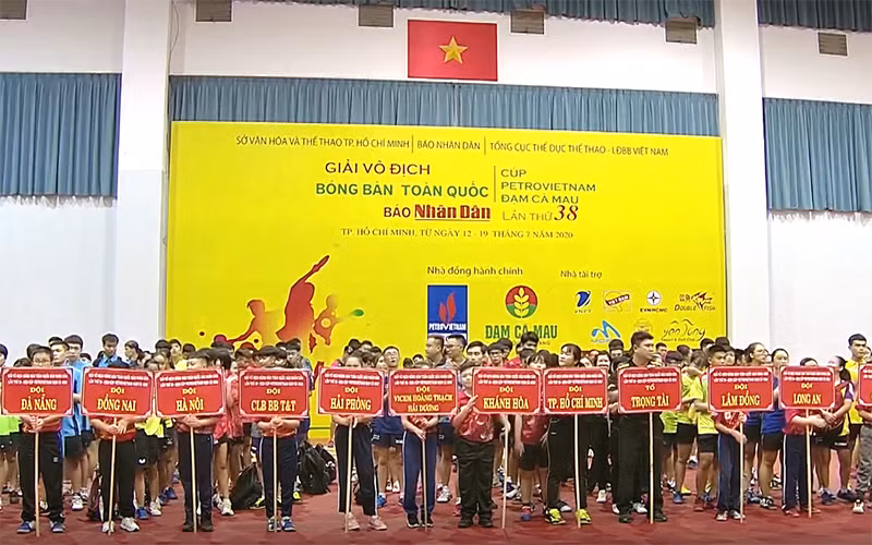 Khai mạc Giải vô địch bóng bàn toàn quốc Báo Nhân Dân năm 2020