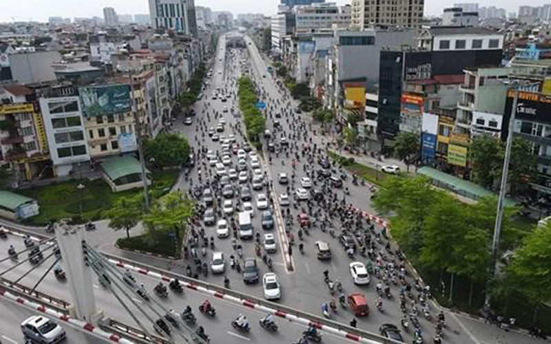 Sau khi tổ chức lại giao thông, khu vực Ngã Tư Sở đã bớt ùn tắc hơn.