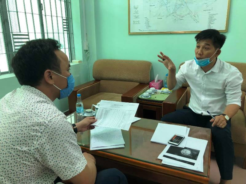 Ông Nguyễn Cao Cường trả lời phóng viên Báo Nhân Dân điện tử. Công ty cấp nước sẽ miễn giảm thanh toán -0